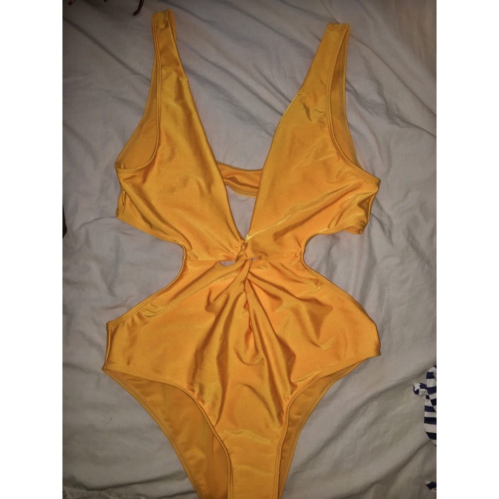 Yellow One Piece Bathing Suit